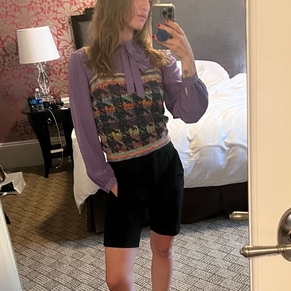 Purple silk blouse